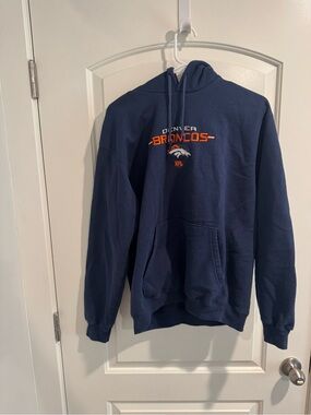 NFL Denver Broncos Navy and Orange Pullover Hoodie